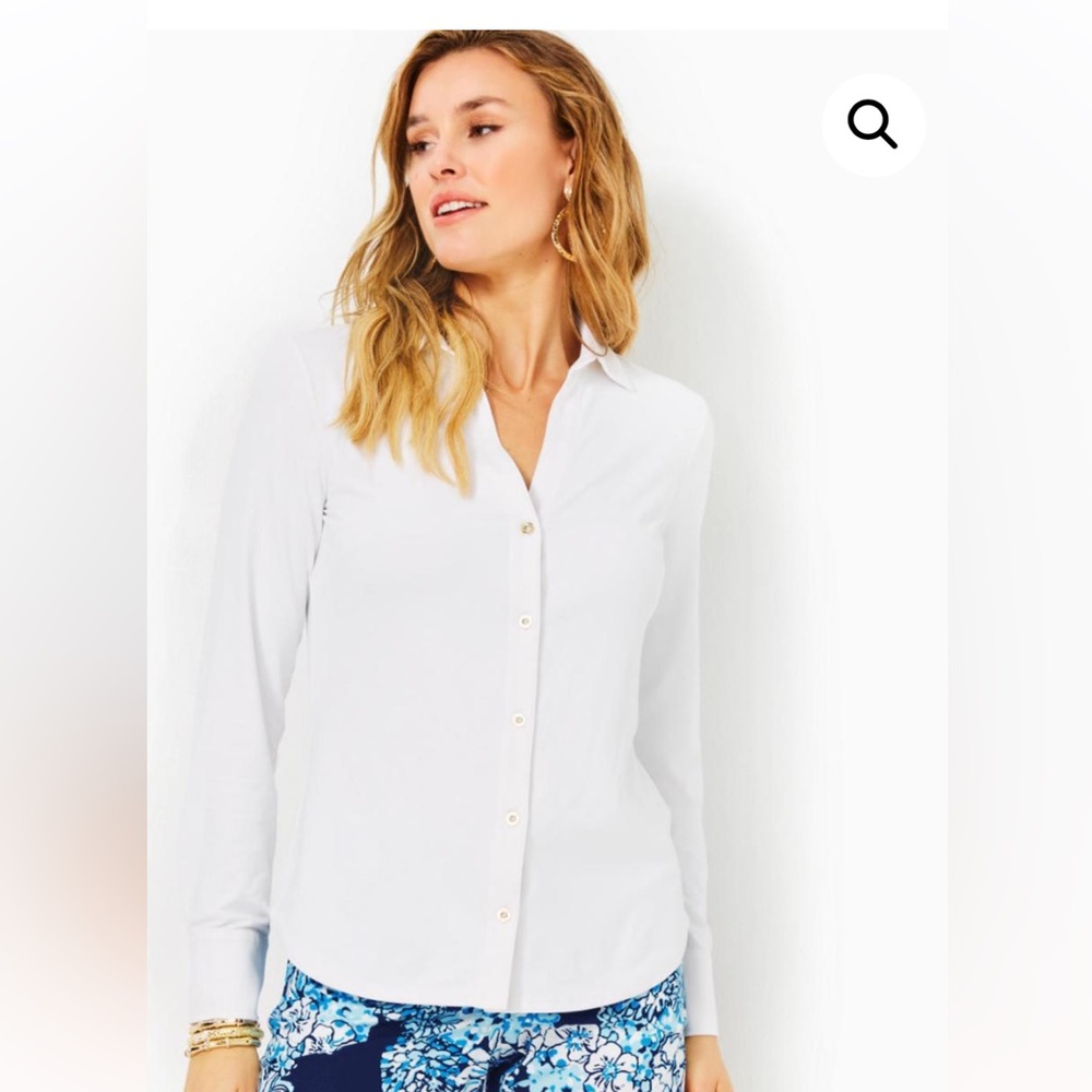 NEW WITH TAGS. Lily Pulitzer Marlena Button Down Top XS